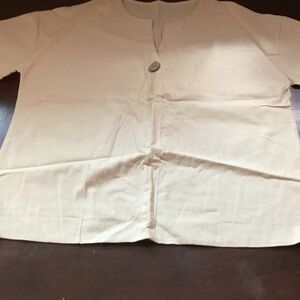 Kids Cream Button-Up Shirt